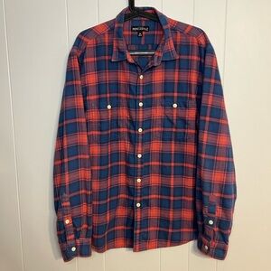 J. Crew Mercantile red and‎ blue plaid flannel size XL